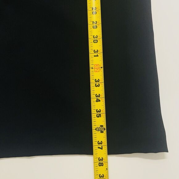 Mary McFadden Vintage Solid Black White Stitch Sleeveless‎ Shift Dress Womens 8 - Picture 8 of 11